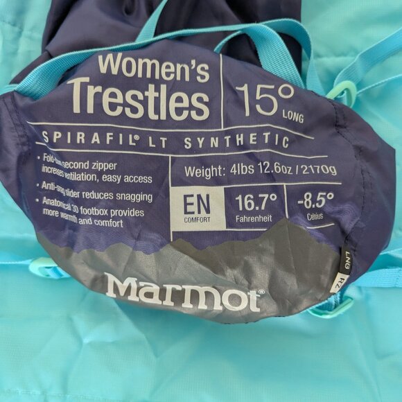NWT Marmot Women's Trestles Sleeping Bag - Picture 4 of 6
